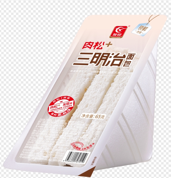 友臣肉松三明治面包65g